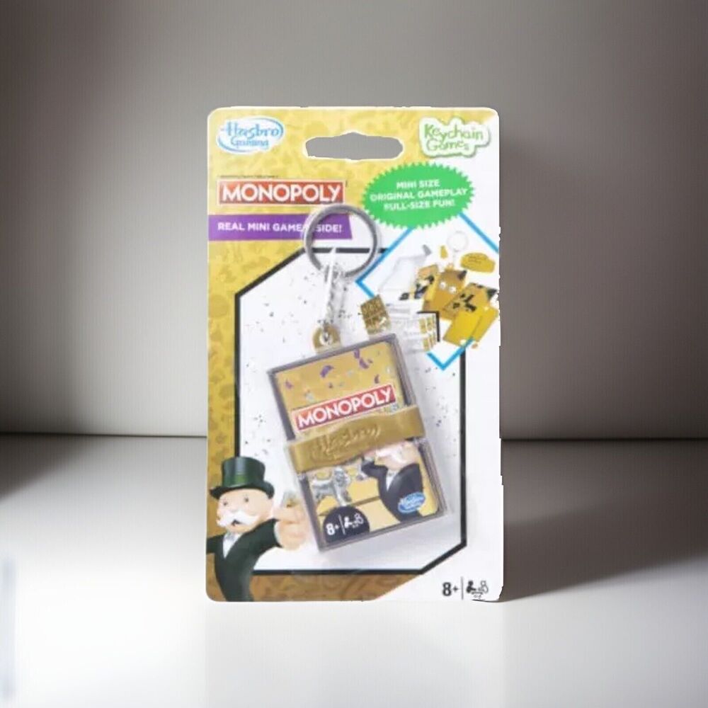 🔥Hasbro Mini Travel Size Monopoly Keychain Board Game BNWT🔥